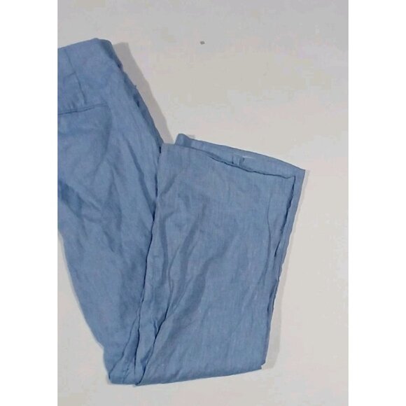 Ann Taylor High Rise Straight Leg Linen Trousers - Picture 7 of 9